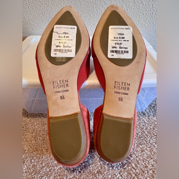 Eileen Fisher Asha-Su Suede Flats Spice Sz 8.5 - Picture 7 of 13